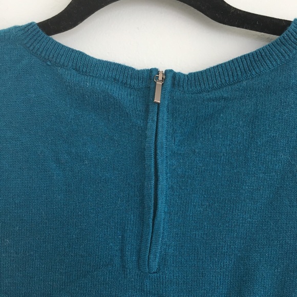 Talbots teal Hedgehog Lambswool blend sweater 1X - Picture 6 of 6